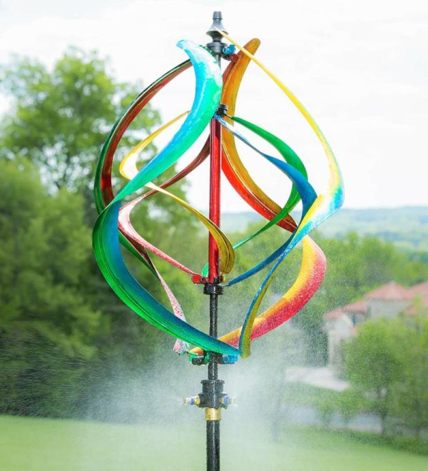 Wind Spinners |   Misting Helix Wind Spinner Decorative Garden Accents Decorative Garden Accents