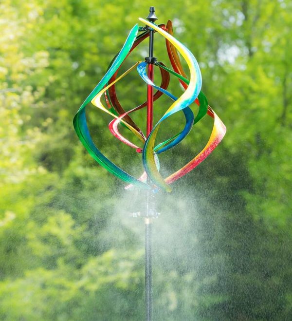 Wind Spinners |   Misting Helix Wind Spinner Decorative Garden Accents Decorative Garden Accents