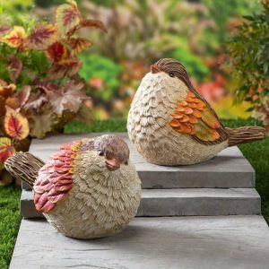 Decorative Garden Accents |   Autumn Bird Garden Statues, Set Of 2 Decorative Garden Accents Decorative Garden Accents