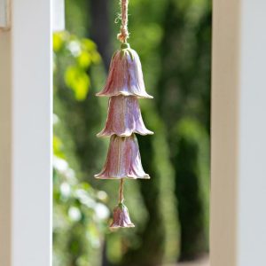 Wind Chimes & Mobiles |   Ceramic Flower Garden Bells Wind Chime Garden Accents Wind Chimes & Mobiles