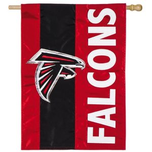 House & Estate Flags |   Double-Sided Embellished Nfl Team Pride Applique House Flag Flags & Buntings Atlanta Falcons