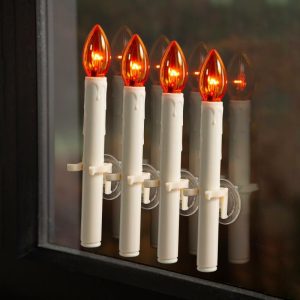 Candles & Lanterns |   Battery-Operated Halloween Suction Cup Candles, Set Of 4 Candles & Lanterns Candles & Lanterns