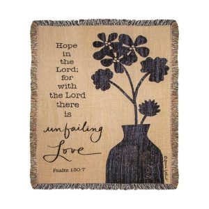 Throws & Blankets |   Hope In The Lord Cotton Tapestry Throw Bedding & Bath Throws & Blankets